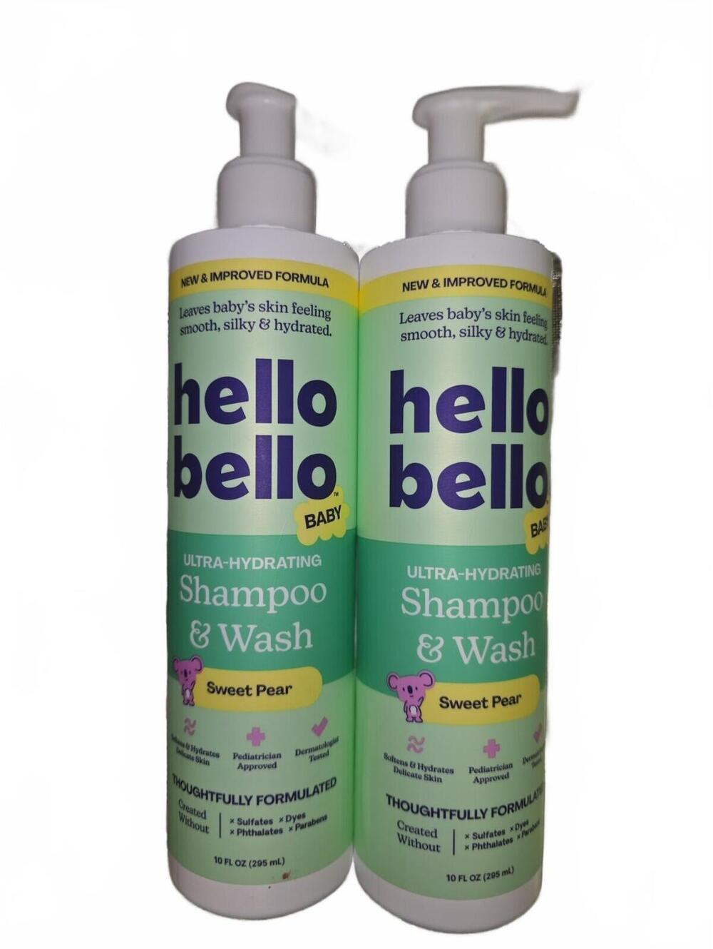 Hello Bello Baby Shampoo & Body Wash, Sweet Pear, 10oz Lot Of 2
